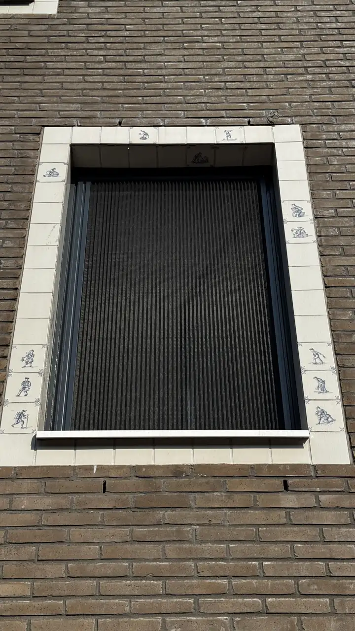 Luxe Deco zwarte Plissé horren