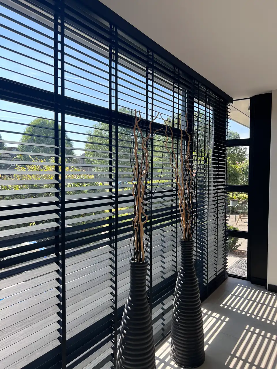 Luxe Deco zwarte bamboe jaloezieën