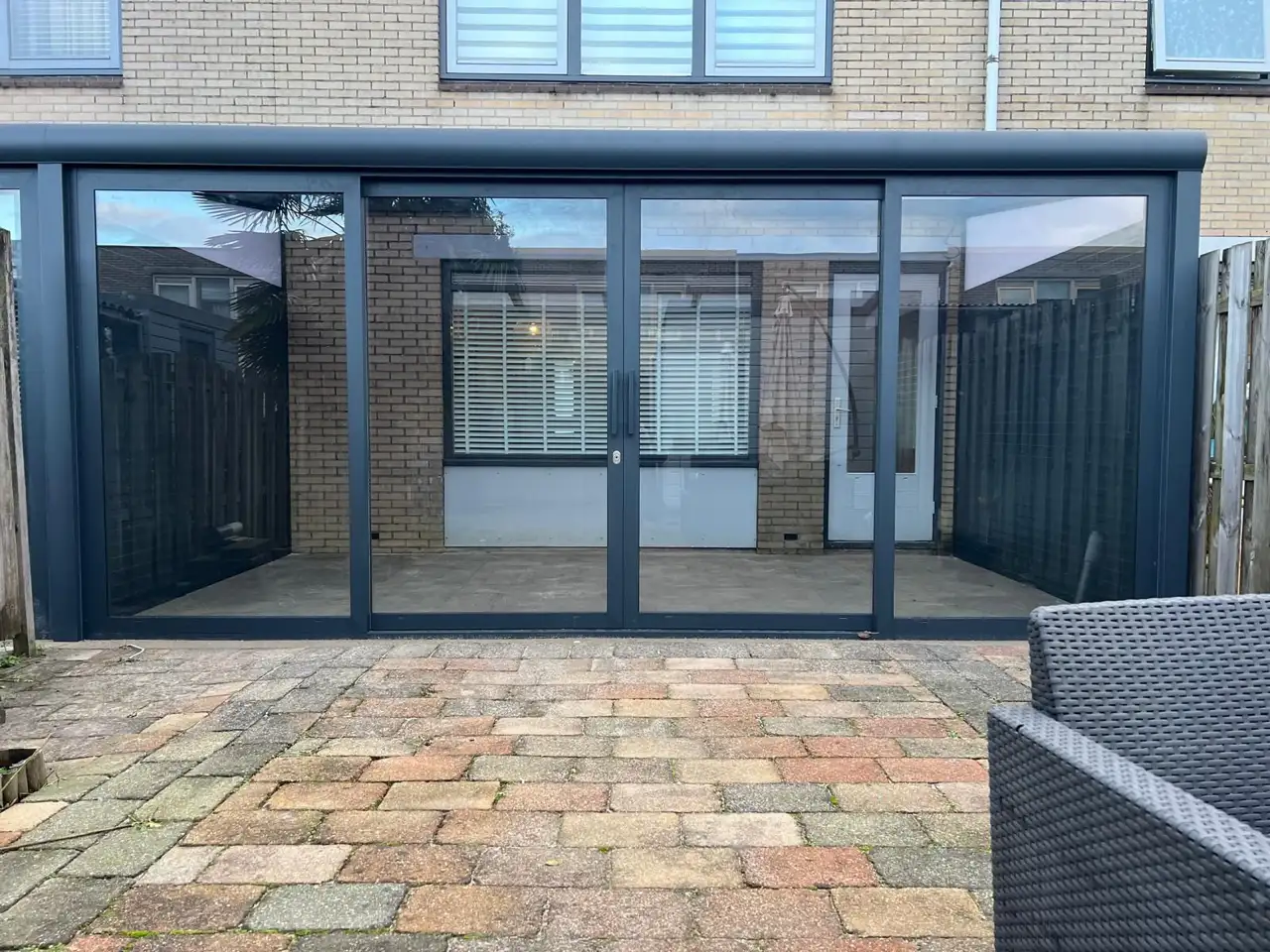 Veranda met schuifpuien